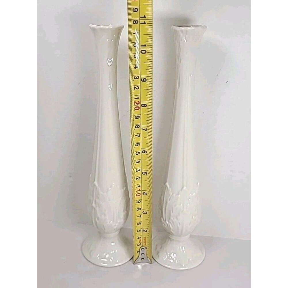 Vintage Lenox Florentine Bud Vases 10.75" Set Of 2